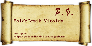 Polácsik Vitolda névjegykártya
